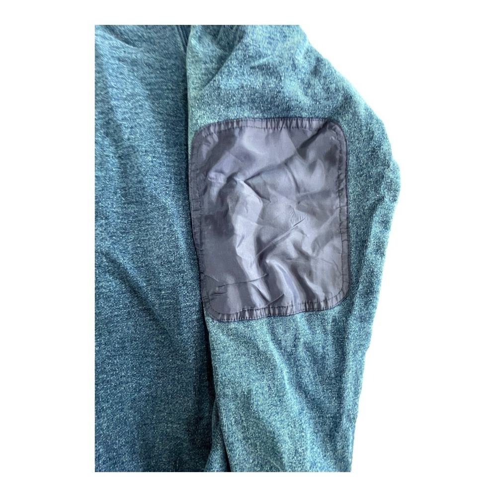Orvis Men's XL Blue Mock Neck quarter Zip Sweatshirt with Elbow Patches Logo - Picture 4 of 5